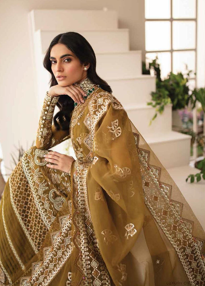 La Fuschsia By Afrozeh Embroidered Chiffon Suits Unstitched 3 Piece AF23LF 009 Emaline - Festive Collection