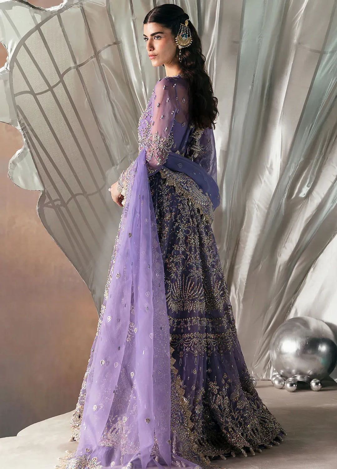 Afrozeh Unstitched Embroidered Organza 4 Piece Suit Eloah - Wedding Collection