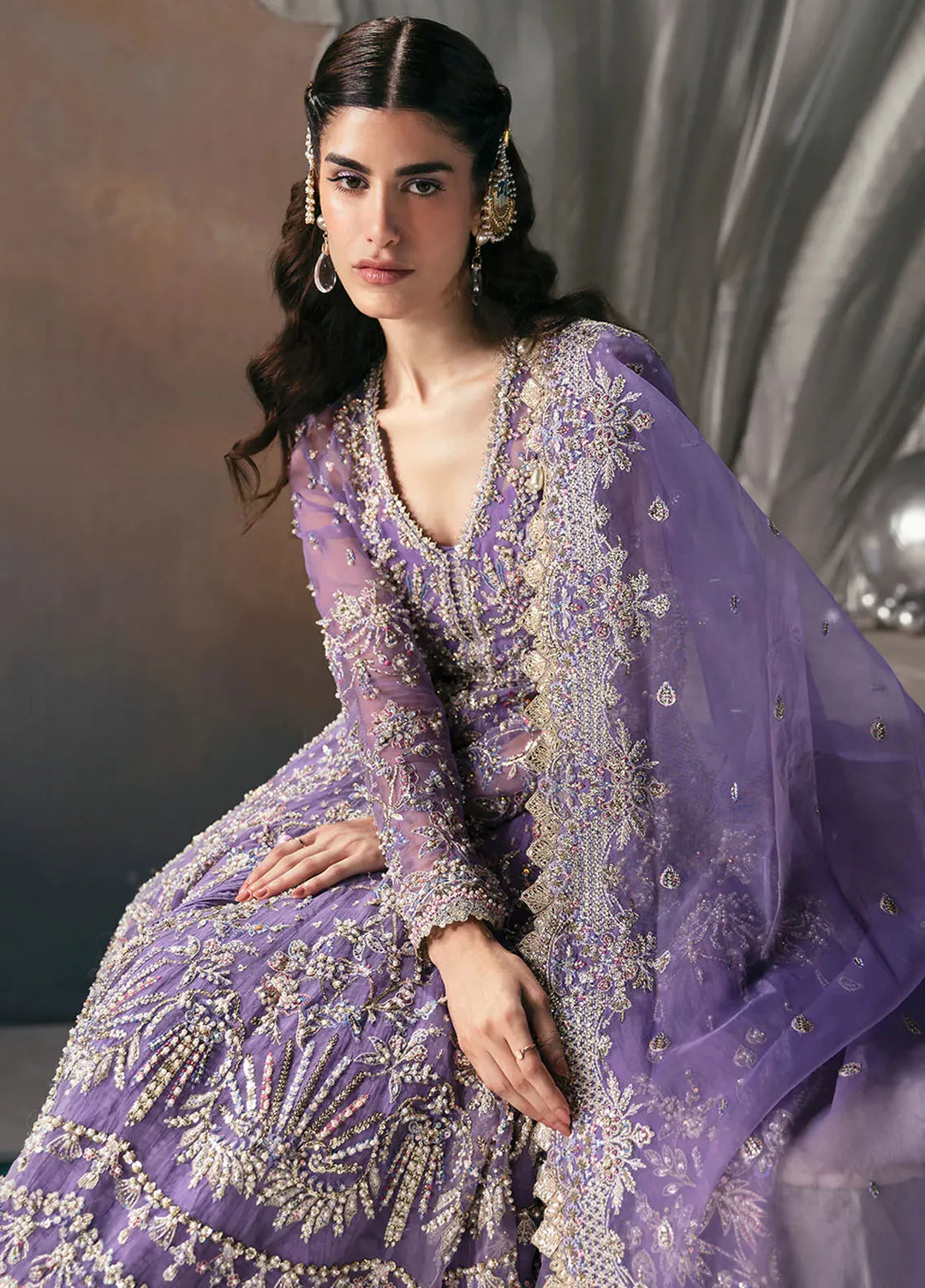 Afrozeh Unstitched Embroidered Organza 4 Piece Suit Eloah - Wedding Collection