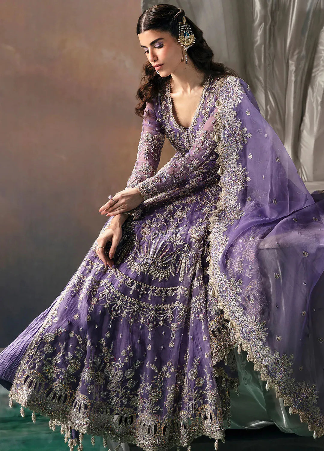 Afrozeh Unstitched Embroidered Organza 4 Piece Suit Eloah - Wedding Collection