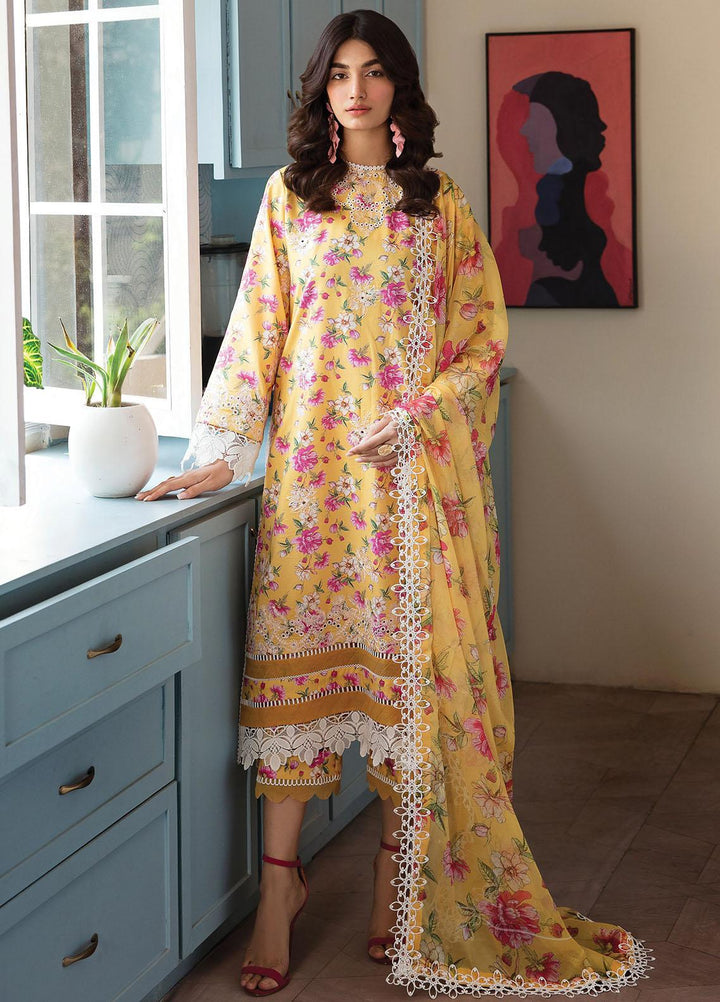 Afrozeh Embroidered Lawn Suits Unstitched 3 Piece AF23P Summer Sorbet - Summer Collection