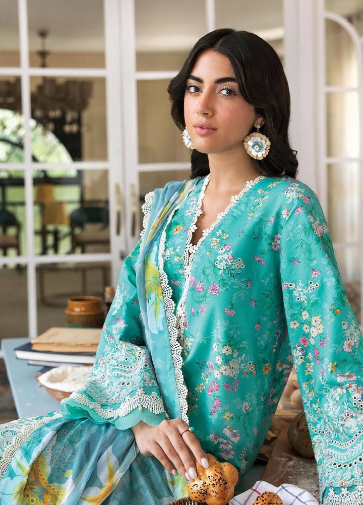 Afrozeh Embroidered Lawn Suits Unstitched 3 Piece AF23P Sea Breeze - Summer Collection