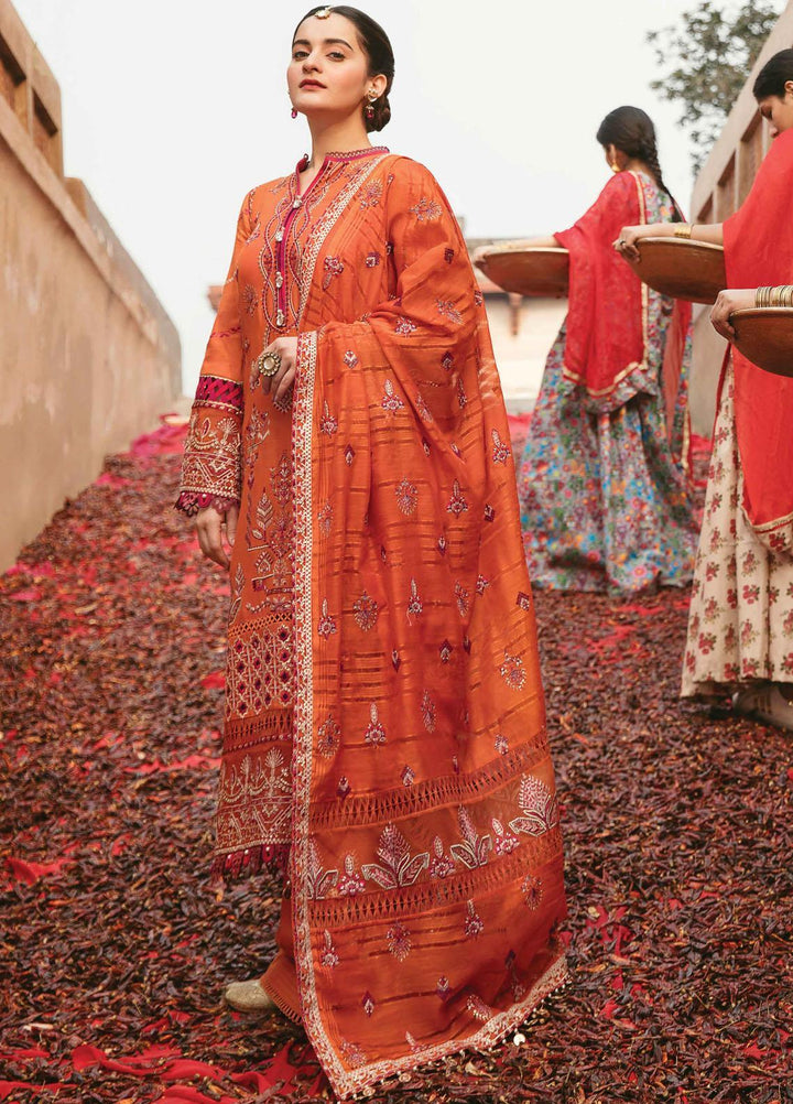 Shabnami By Afrozeh Embroidered Lawn Suits Unstitched 3 Piece AF22S 08 Sassi - Festive Collection