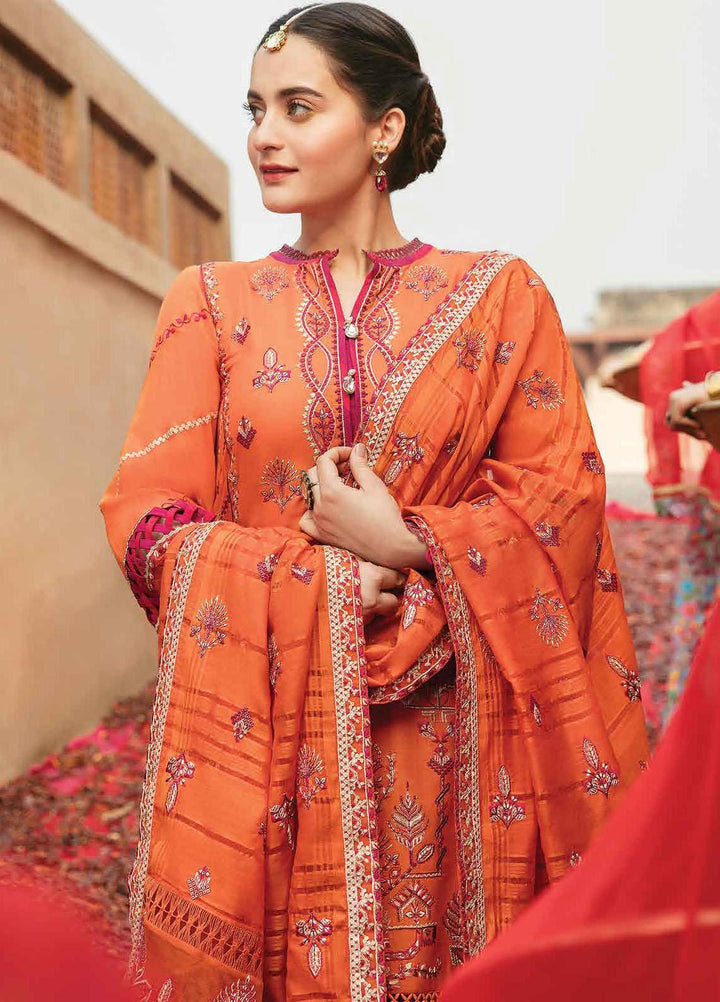 Shabnami By Afrozeh Embroidered Lawn Suits Unstitched 3 Piece AF22S 08 Sassi - Festive Collection