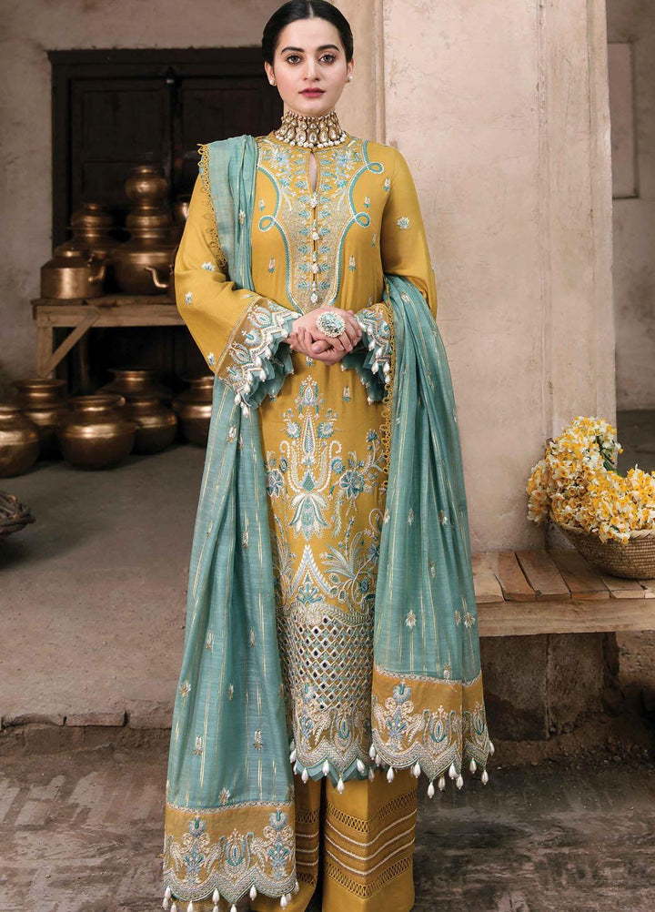 Shabnami By Afrozeh Embroidered Lawn Suits Unstitched 3 Piece AF22S 09 Shireen - Festive Collection