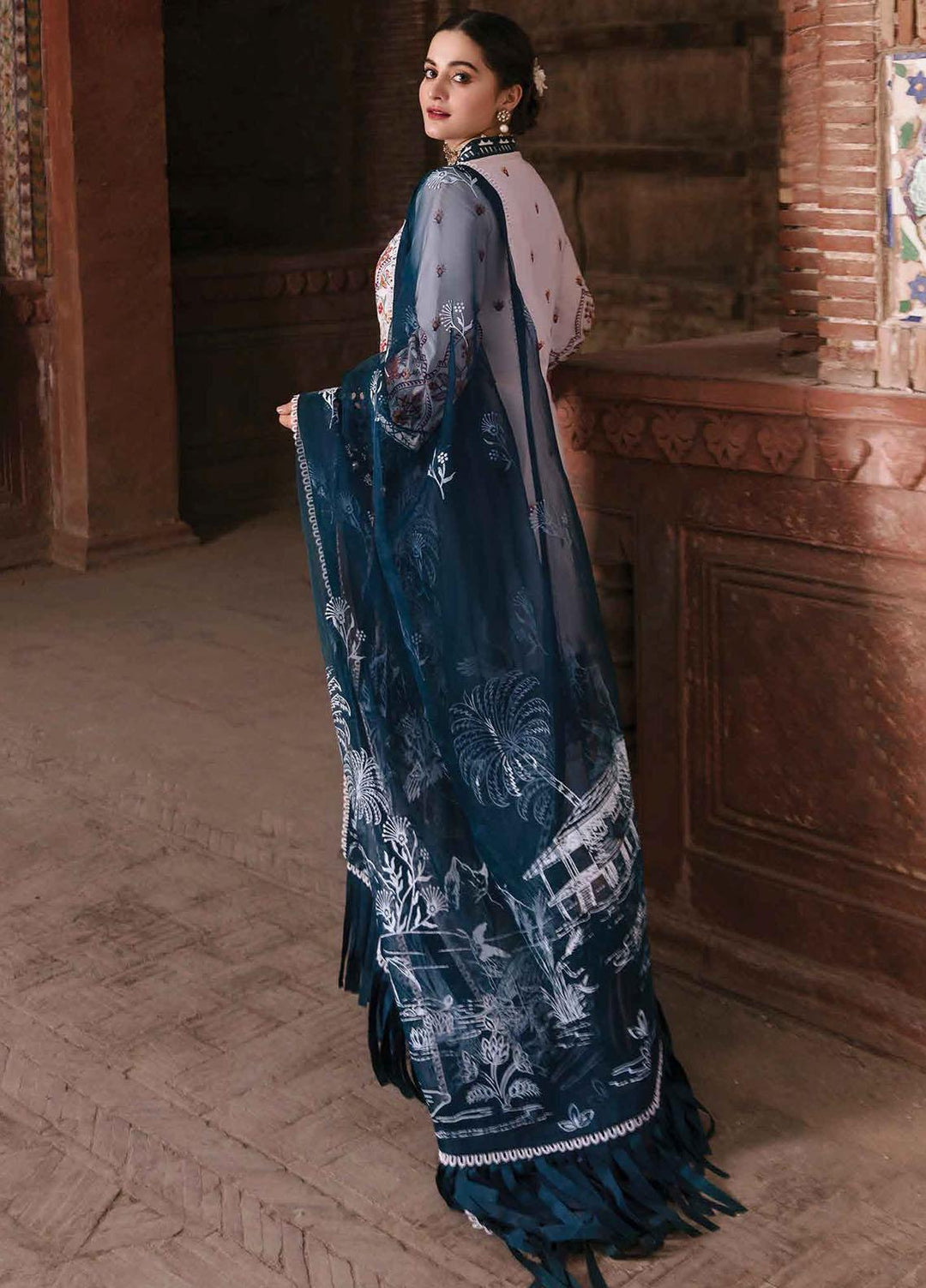 Shabnami By Afrozeh Embroidered Lawn Suits Unstitched 3 Piece AF22S 10 Shahbano - Festive Collection