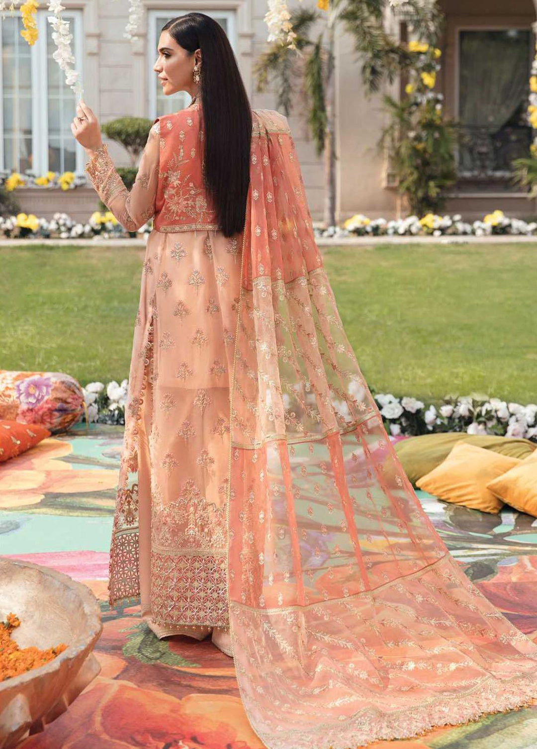 Shehnai By Afrozeh Embroidered Raw Silk Suits Unstitched 3 Piece AF22WF AS-22-05 JAHANARA - Wedding Formals Collection