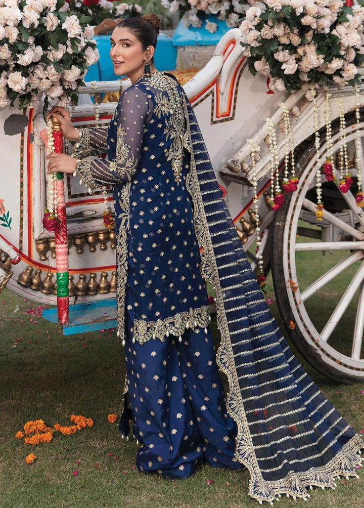 Shehnai By Afrozeh Embroidered Chiffon Suits Unstitched 3 Piece AF22WF AS-22-10 GUL-E -RANA - Wedding Formals Collection