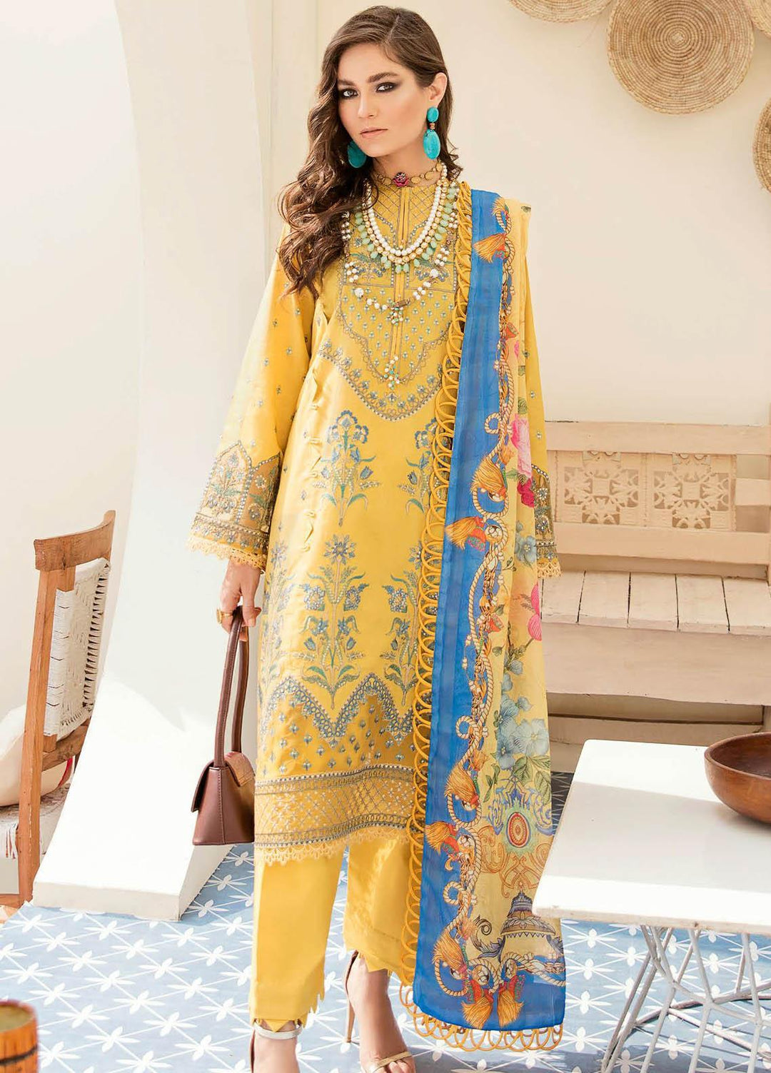 Afrozeh Embroidered Lawn Suits Unstitched 3 Piece AF21SS 01-SUNNY DELIGHT - Summer Collection