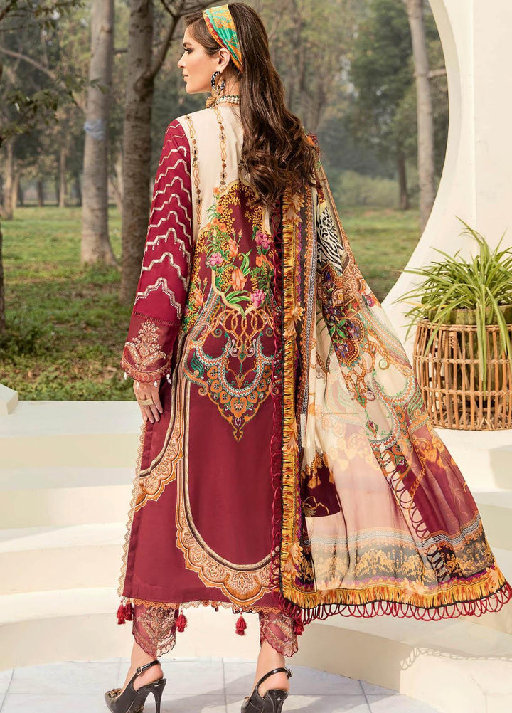 Afrozeh Embroidered Lawn Suits Unstitched 3 Piece AF21SS 05-SCARLET DIVE - Summer Collection