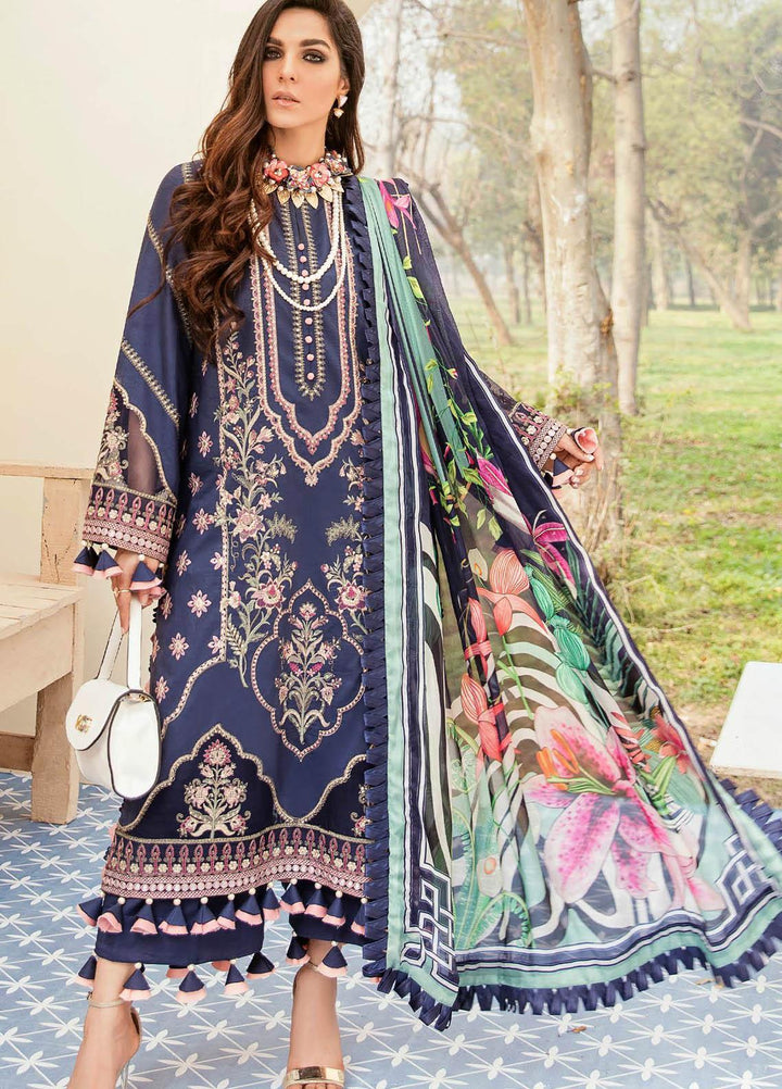 Afrozeh Embroidered Lawn Suits Unstitched 3 Piece AF21SS 07-DIVINE FLORALS - Summer Collection