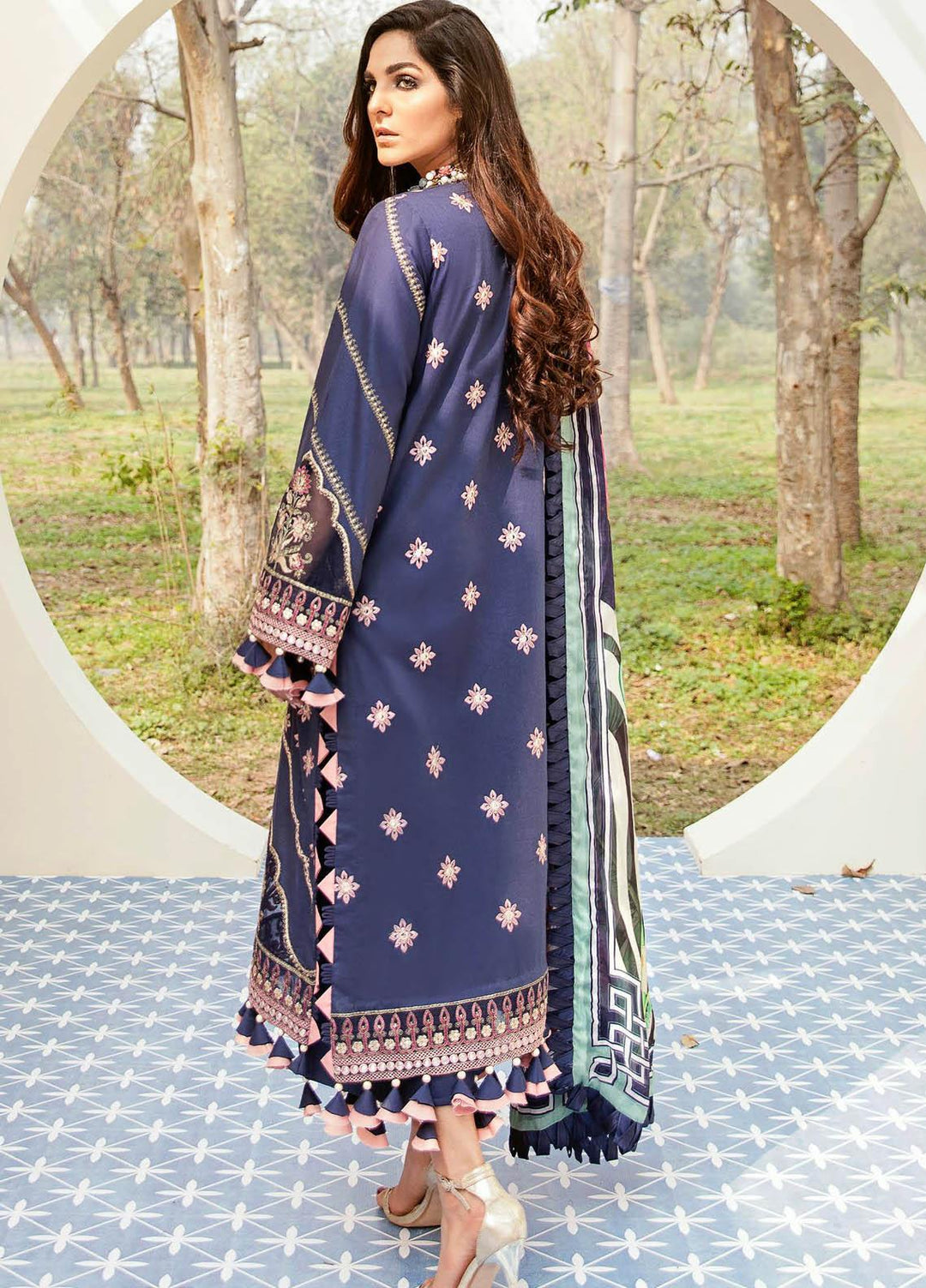 Afrozeh Embroidered Lawn Suits Unstitched 3 Piece AF21SS 07-DIVINE FLORALS - Summer Collection