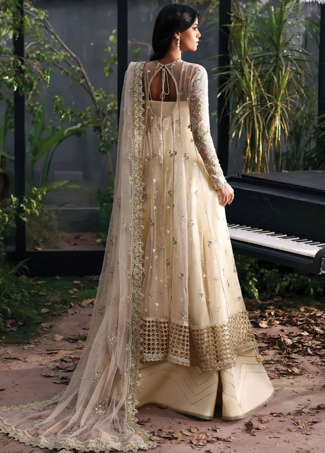 Afrozeh Embroidered Chiffon Suits Unstitched 3 Piece AF25LF D-10 Fleurie - Formals Collection