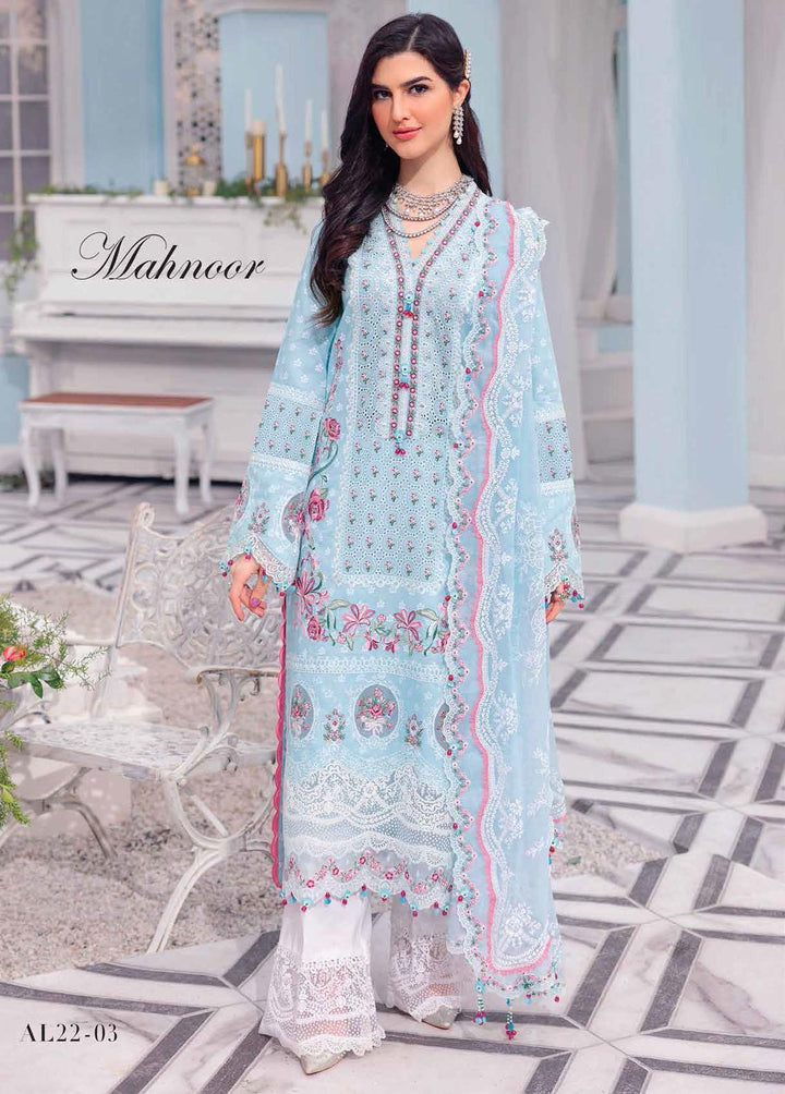 Afsana By Anaya Embroidered Lawn Suits Unstitched 3 Piece AKC22A AL22-03  Mahnoor - Luxury Collection