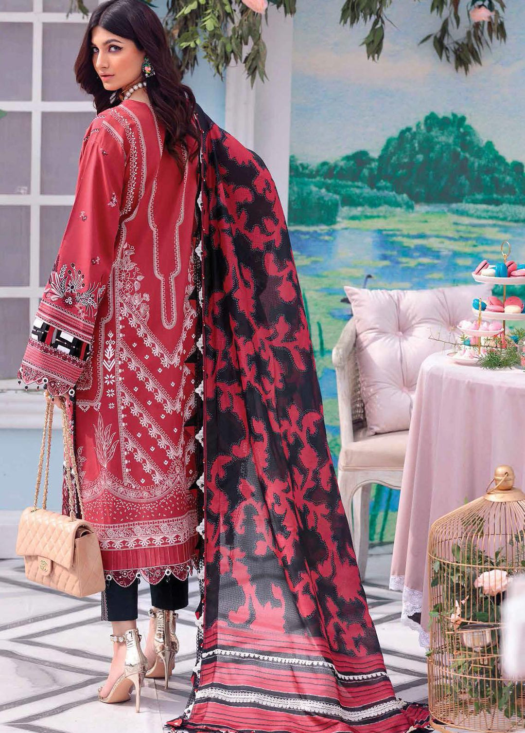 Afsana By Anaya Embroidered Lawn Suits Unstitched 3 Piece AKC22A AL22-15 Mahirah - Luxury Collection