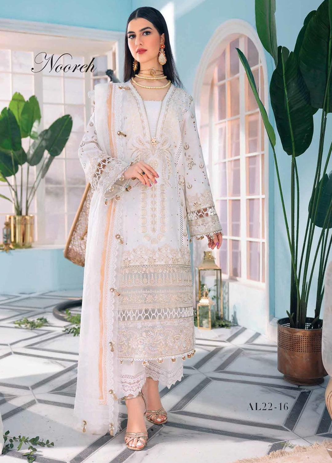 Afsana By Anaya Embroidered Lawn Suits Unstitched 3 Piece AKC22A AL22-16 Nooreh - Luxury Collection