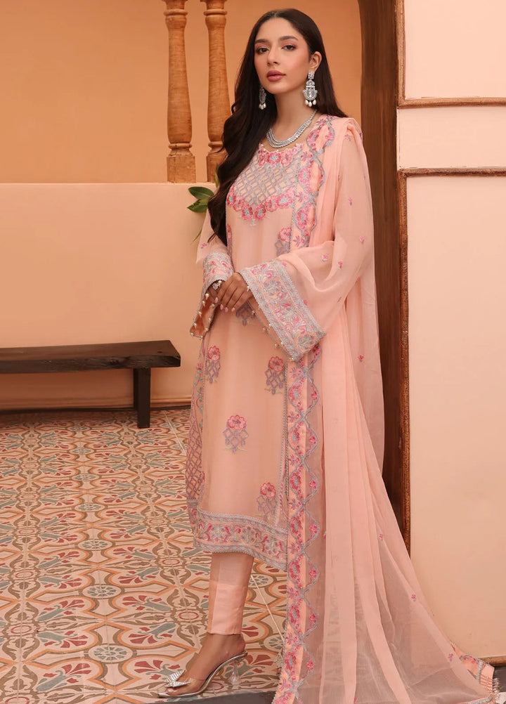 Afsana By Sheen Embroidered Chiffon Suit Unstitched 4 Piece SSL24A SLUA01 Nigar - Formal Collection