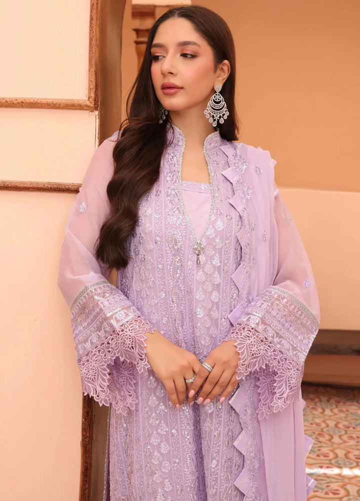 Afsana By Sheen Embroidered Chiffon Suit Unstitched 4 Piece SSL24A SLUA05 Seher - Formal Collection