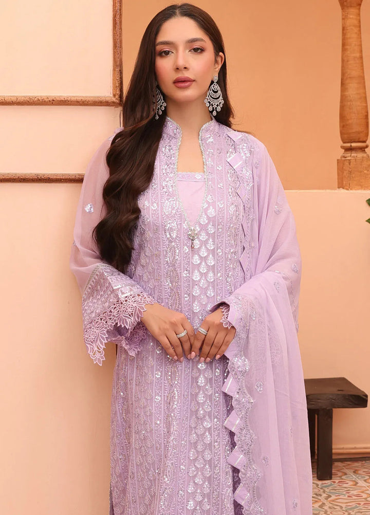 Afsana By Sheen Embroidered Chiffon Suit Unstitched 4 Piece SSL24A SLUA05 Seher - Formal Collection