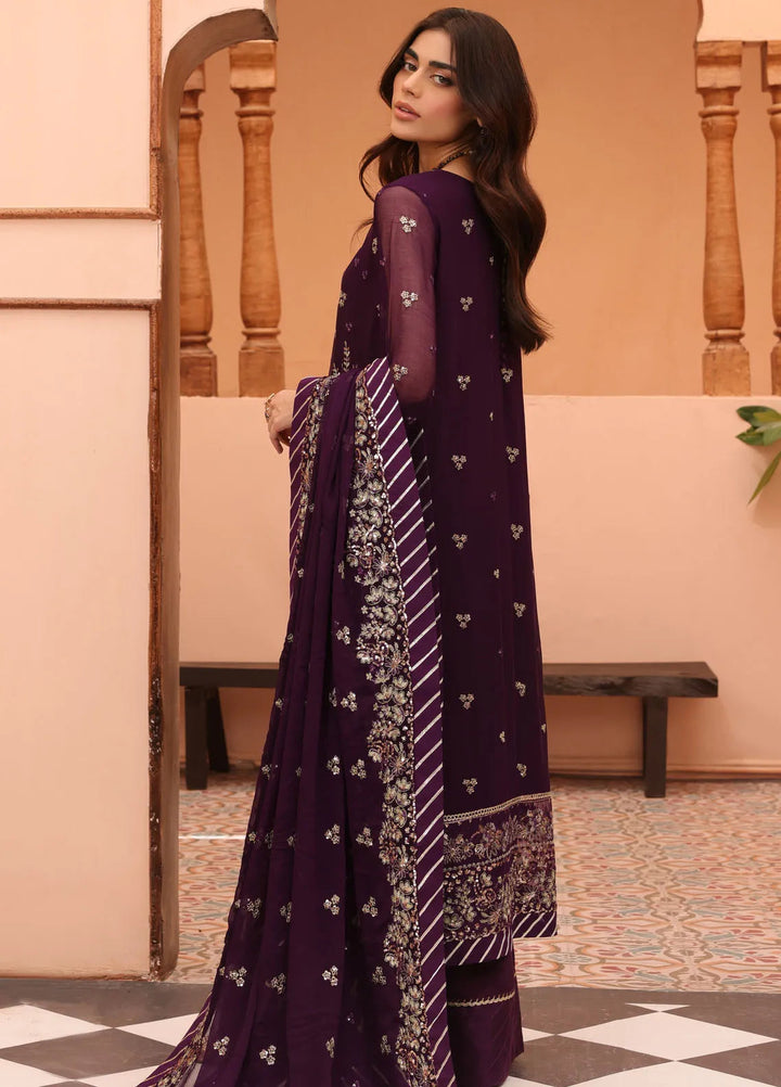 Afsana By Sheen Embroidered Chiffon Suit Unstitched 4 Piece SSL24A SLUA06 Arzoo - Formal Collection