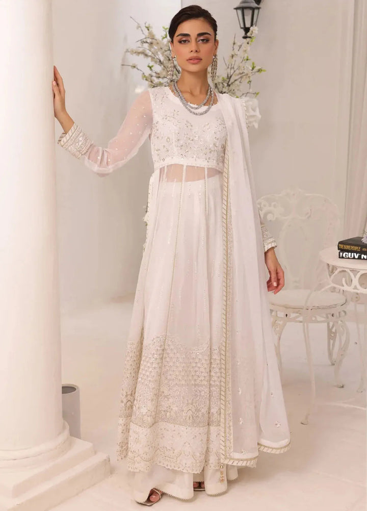 Afsana By Sheen Embroidered Chiffon Suit Unstitched 4 Piece SSL24A SLUA08 Chandni - Formal Collection