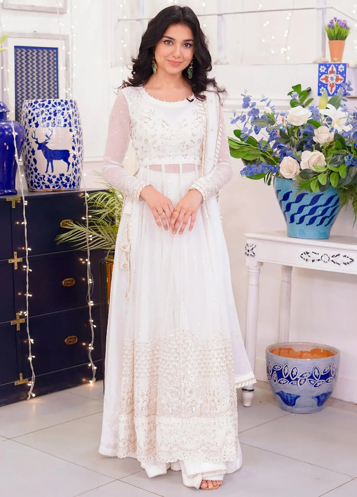 Afsana By Sheen Embroidered Chiffon Suit Unstitched 4 Piece SSL24A SLUA08 Chandni - Formal Collection