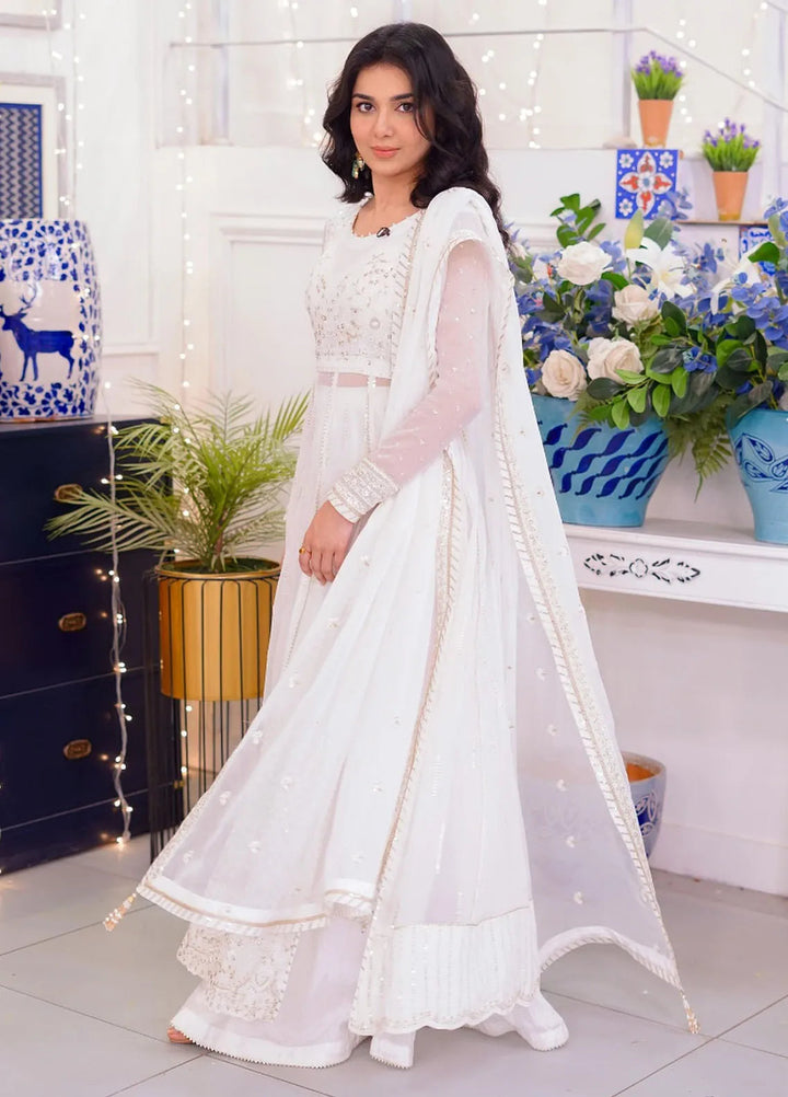 Afsana By Sheen Embroidered Chiffon Suit Unstitched 4 Piece SSL24A SLUA08 Chandni - Formal Collection