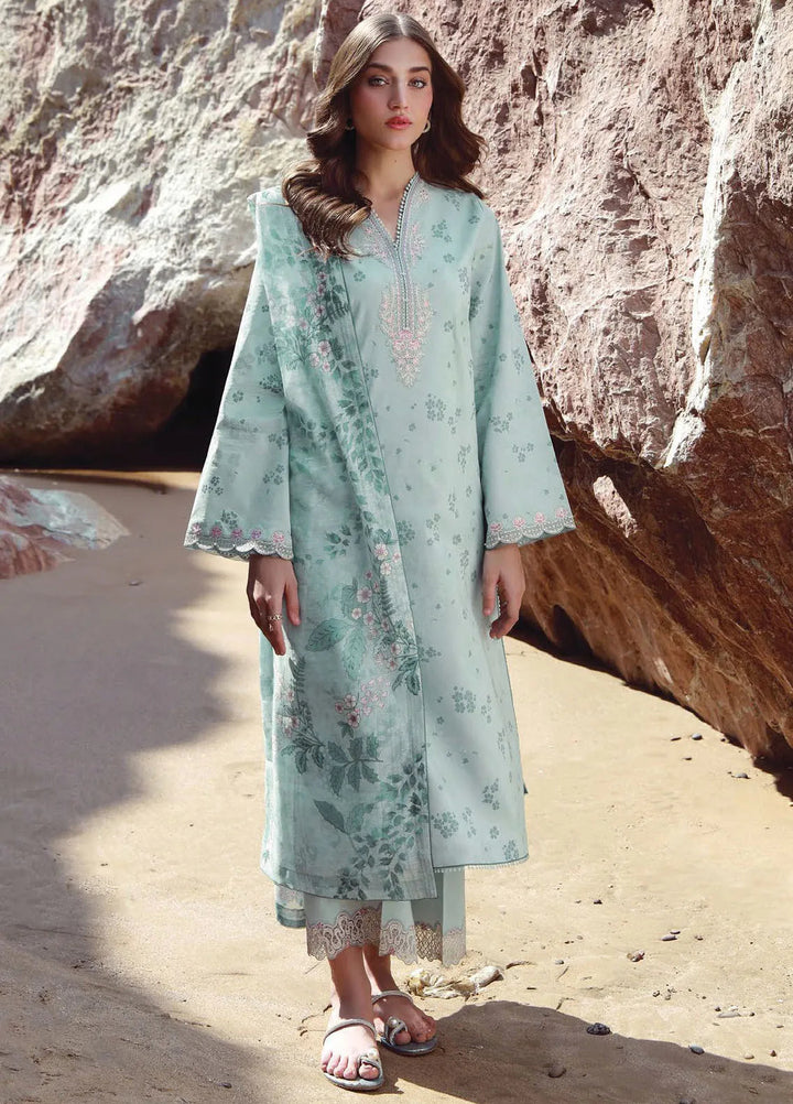 Afsanah by Seran Embroidered Lawn Suit Unstitched 3 Piece SRN25AL D-01 Nyla - Summer Collection