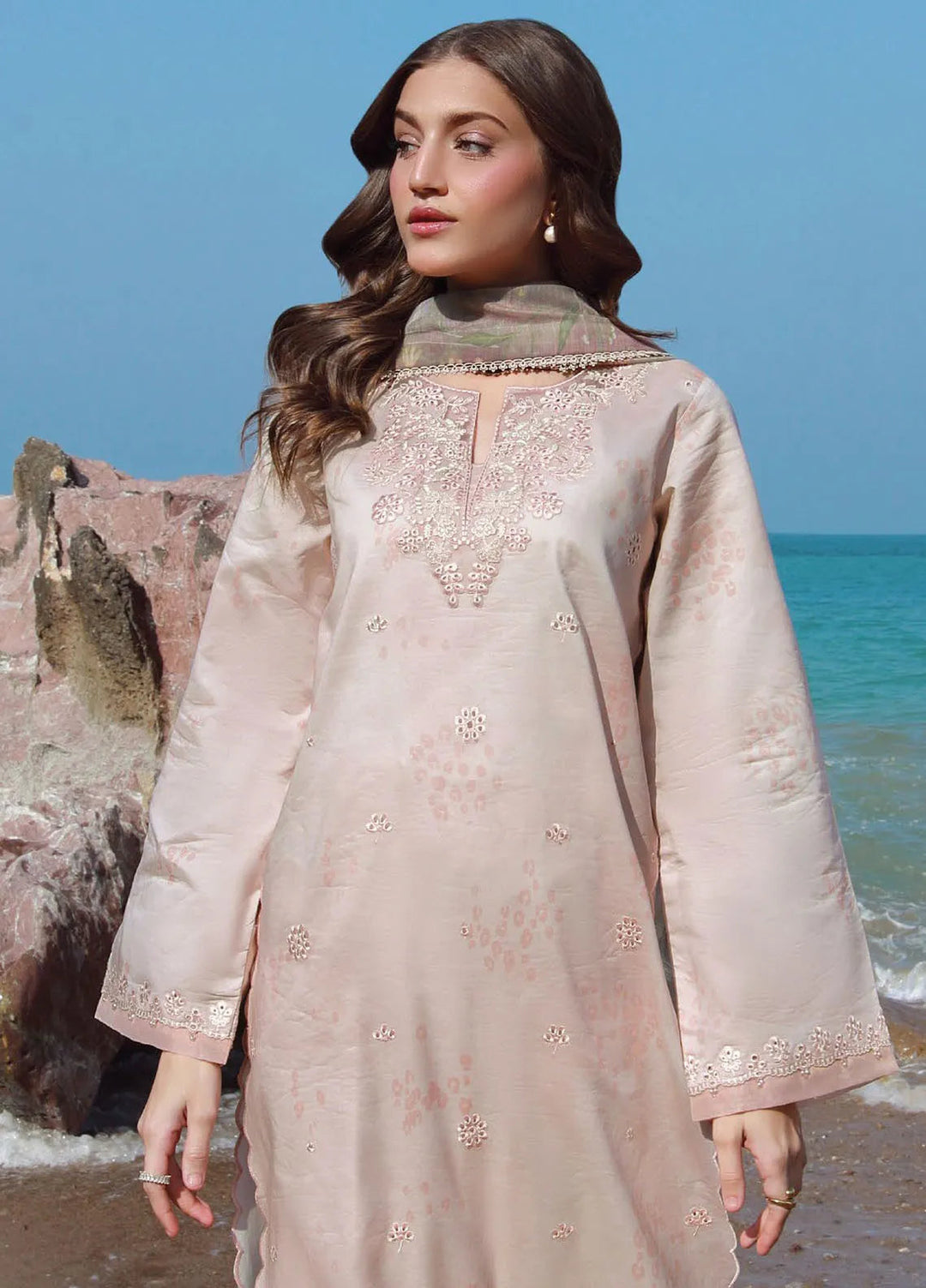 Afsanah by Seran Embroidered Lawn Suit Unstitched 3 Piece SRN25AL D-05 Rumi - Summer Collection
