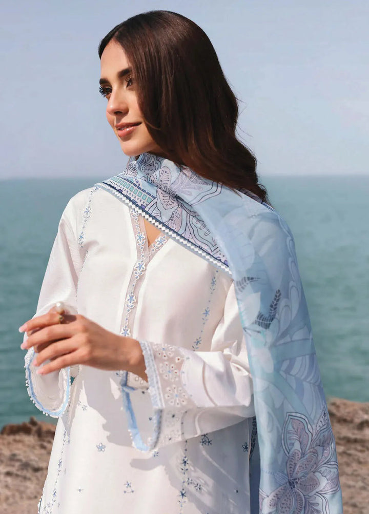 Afsanah by Seran Embroidered Lawn Suit Unstitched 3 Piece SRN25AL D-08 Elmas - Summer Collection