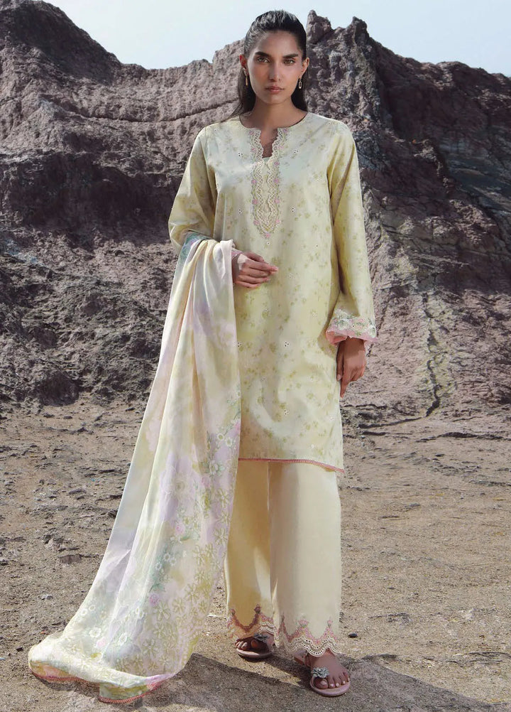 Afsanah by Seran Embroidered Lawn Suit Unstitched 3 Piece SRN25AL D-09 Sahar - Summer Collection