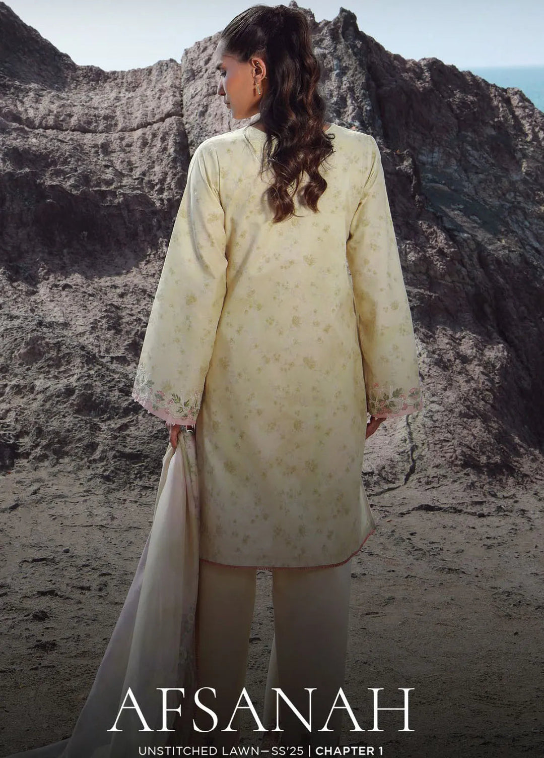 Afsanah by Seran Embroidered Lawn Suit Unstitched 3 Piece SRN25AL D-09 Sahar - Summer Collection