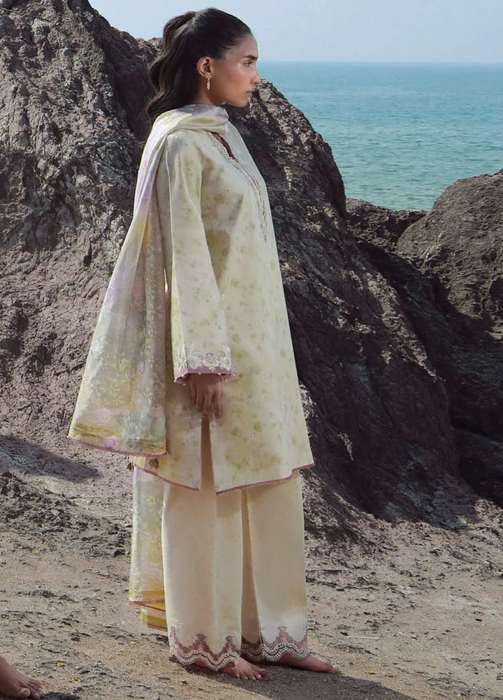 Afsanah by Seran Embroidered Lawn Suit Unstitched 3 Piece SRN25AL D-09 Sahar - Summer Collection