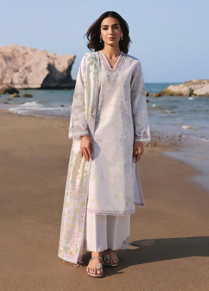 Afsanah by Seran Embroidered Lawn Suit Unstitched 3 Piece SRN25AL D-10 Helin - Summer Collection