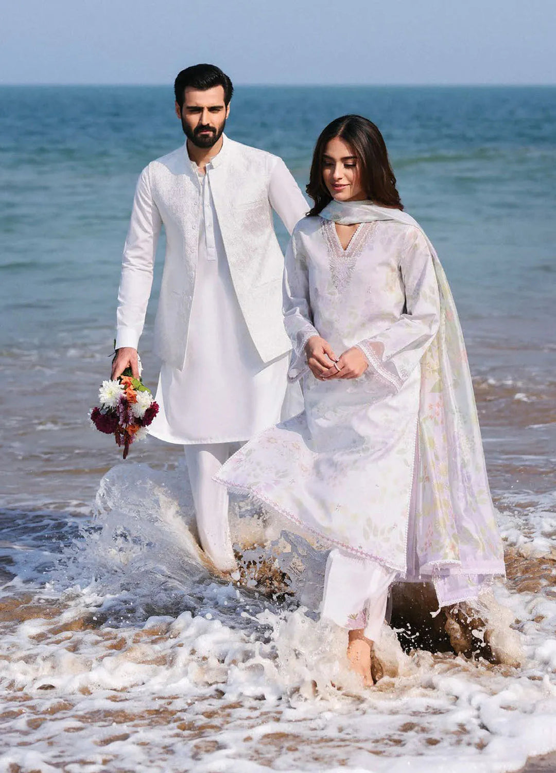 Afsanah by Seran Embroidered Lawn Suit Unstitched 3 Piece SRN25AL D-10 Helin - Summer Collection