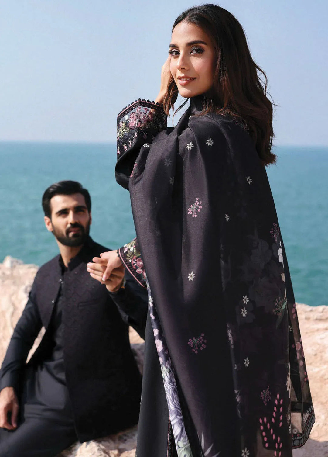 Afsanah by Seran Embroidered Lawn Suit Unstitched 3 Piece SRN25AL D-12 Zoya - Summer Collection