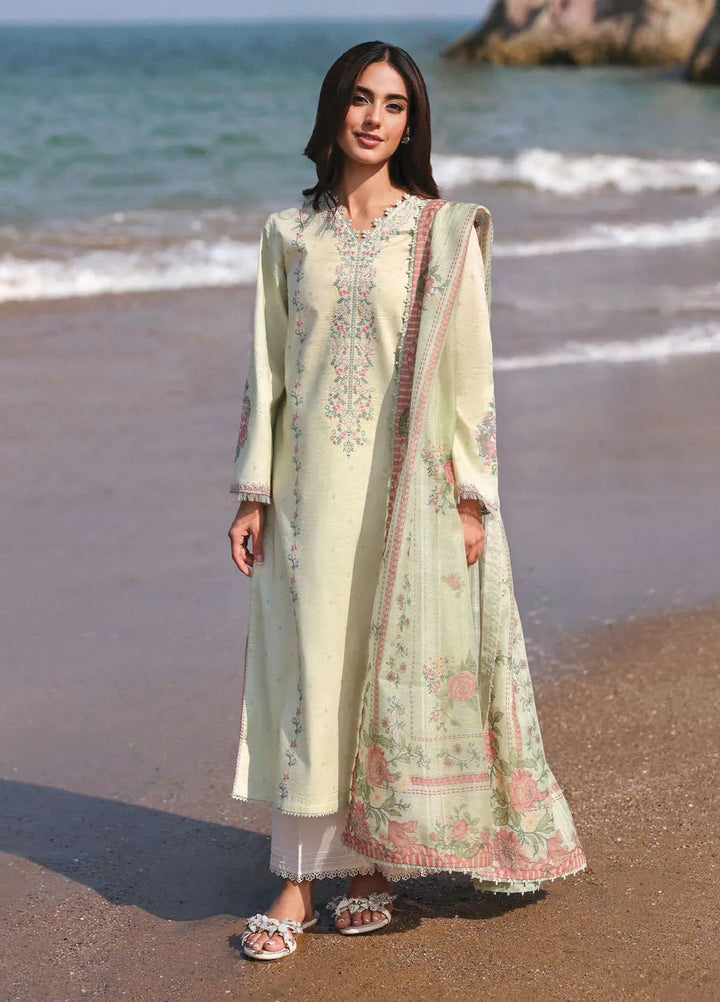 Afsanah by Seran Embroidered Lawn Suit Unstitched 3 Piece SRN25AL D-13 Fariha - Summer Collection