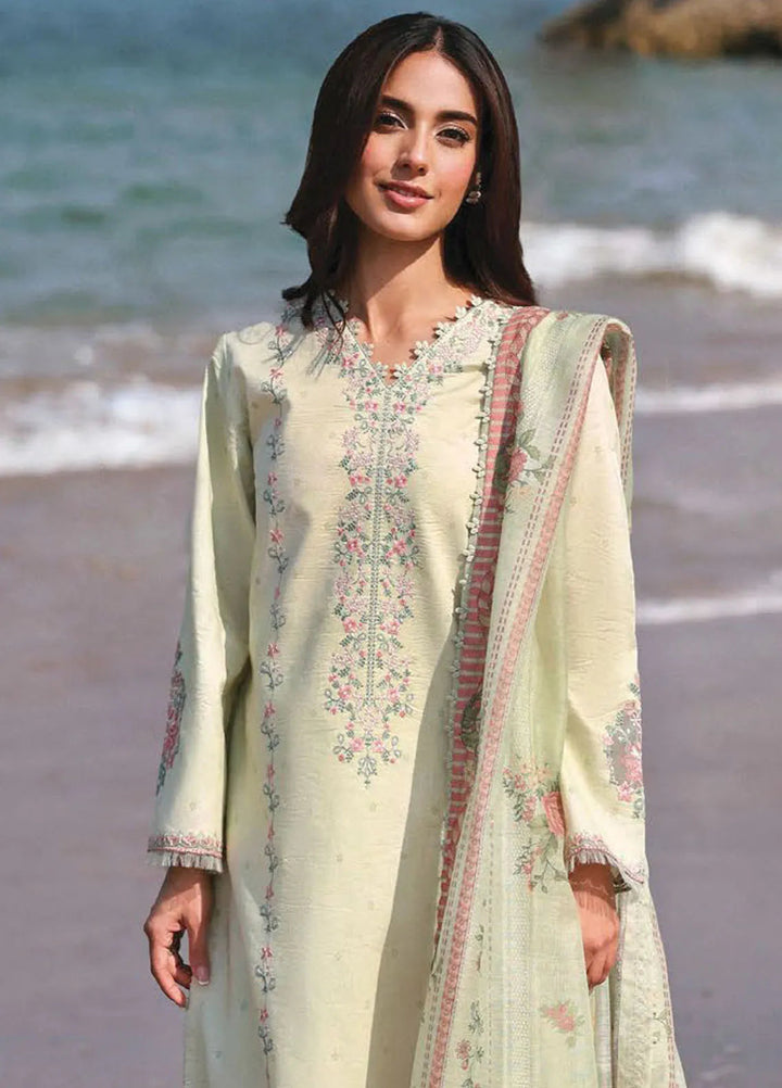 Afsanah by Seran Embroidered Lawn Suit Unstitched 3 Piece SRN25AL D-13 Fariha - Summer Collection