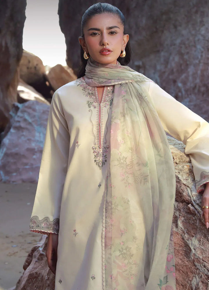 Afsanah by Seran Embroidered Lawn Suit Unstitched 3 Piece SRN25AL D-14 Aylin - Summer Collection