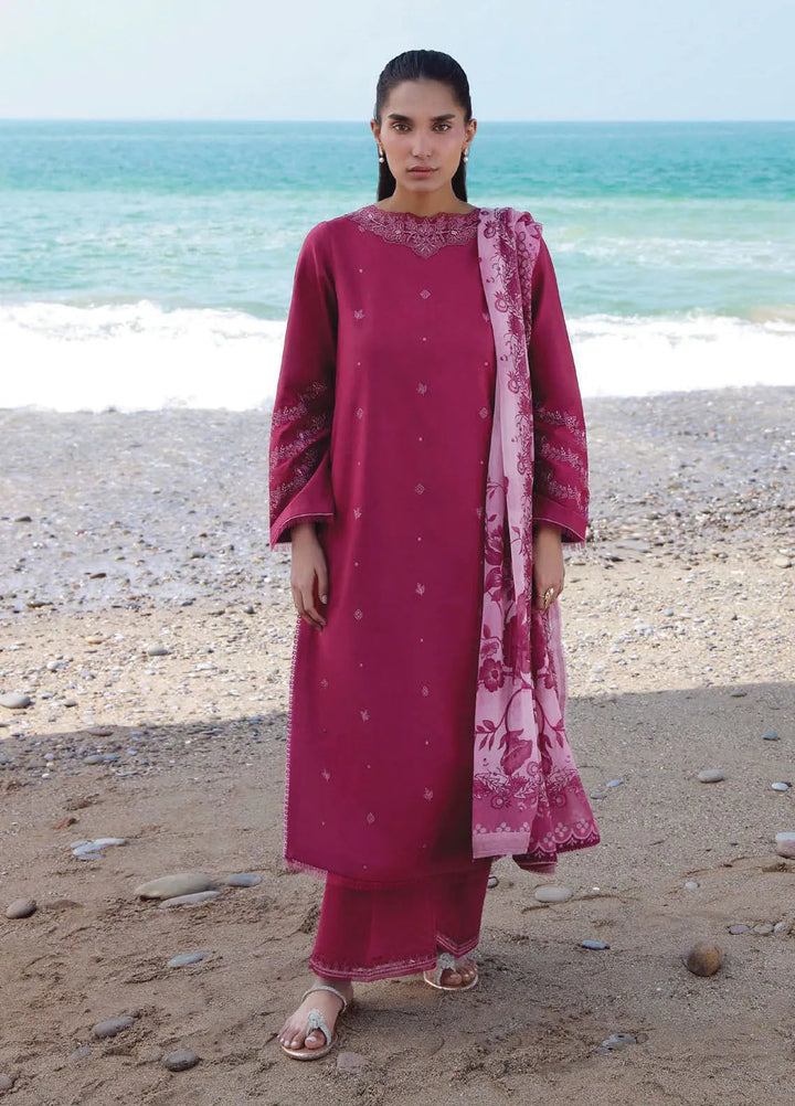 Afsanah by Seran Embroidered Lawn Suit Unstitched 3 Piece SRN25AL D-15 Zuri - Summer Collection