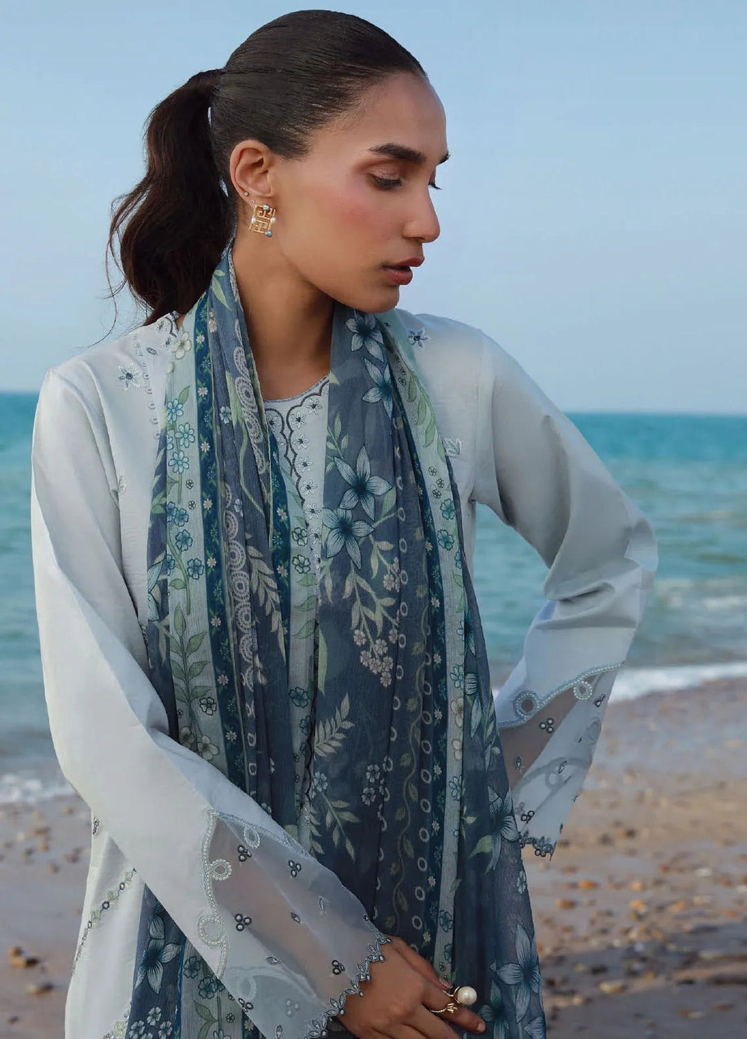 Afsanah by Seran Embroidered Lawn Suit Unstitched 3 Piece SRN25AS D-01 Maisa - Summer Collection