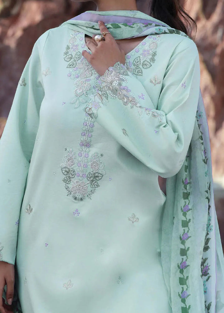 Afsanah by Seran Embroidered Lawn Suit Unstitched 3 Piece SRN25AS D-03 Misha - Summer Collection