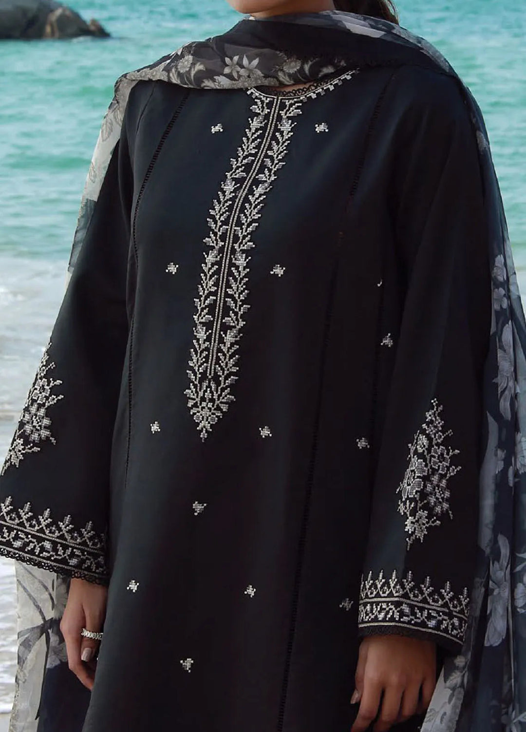 Afsanah by Seran Embroidered Lawn Suit Unstitched 3 Piece SRN25AS D-04 Maya - Summer Collection