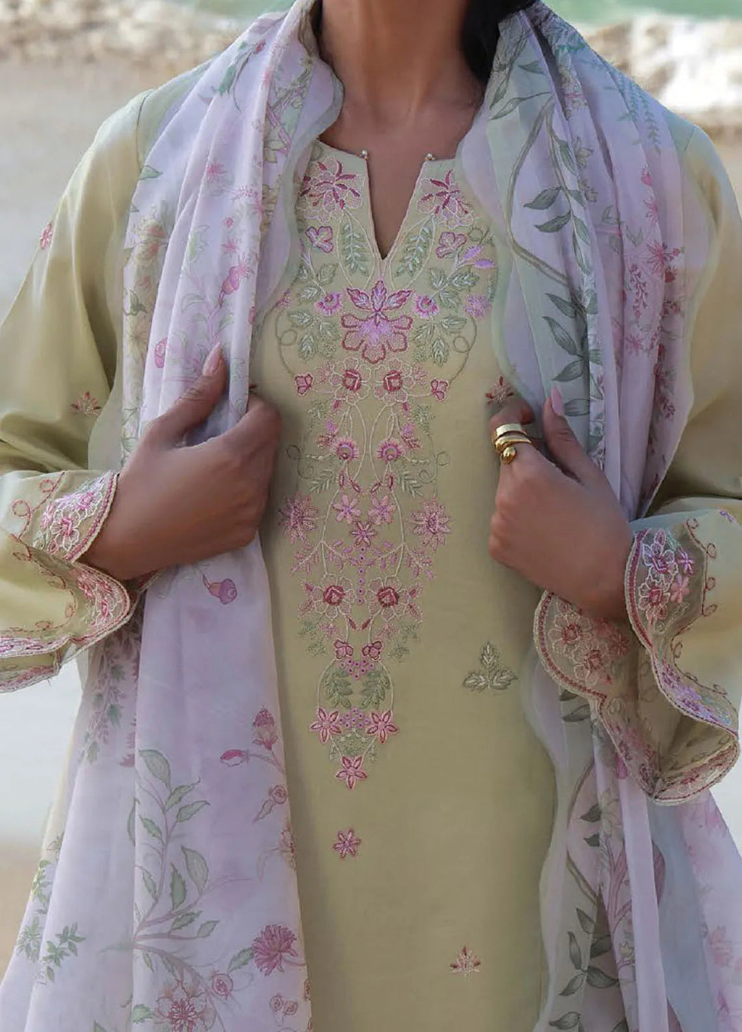Afsanah by Seran Embroidered Lawn Suit Unstitched 3 Piece SRN25AS D-06 Arya - Summer Collection