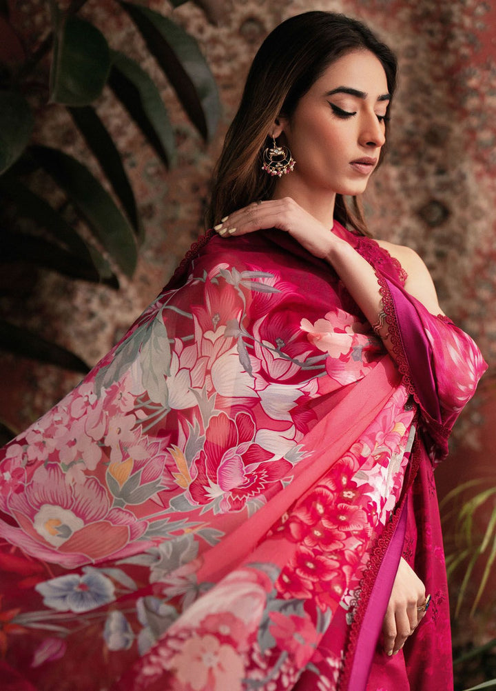 Afsanah by Seran Embroidered Lawn Suits Unstitched 3 Piece SRN24AF D-10 Ruby - Spring Summer Collection