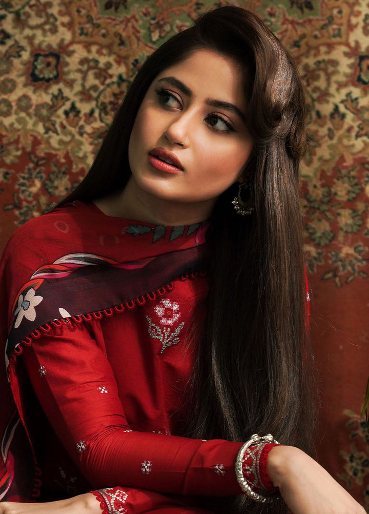 Afsanah by Seran Embroidered Lawn Suits Unstitched 3 Piece SRN24AF D-11 Shadab - Spring Summer Collection