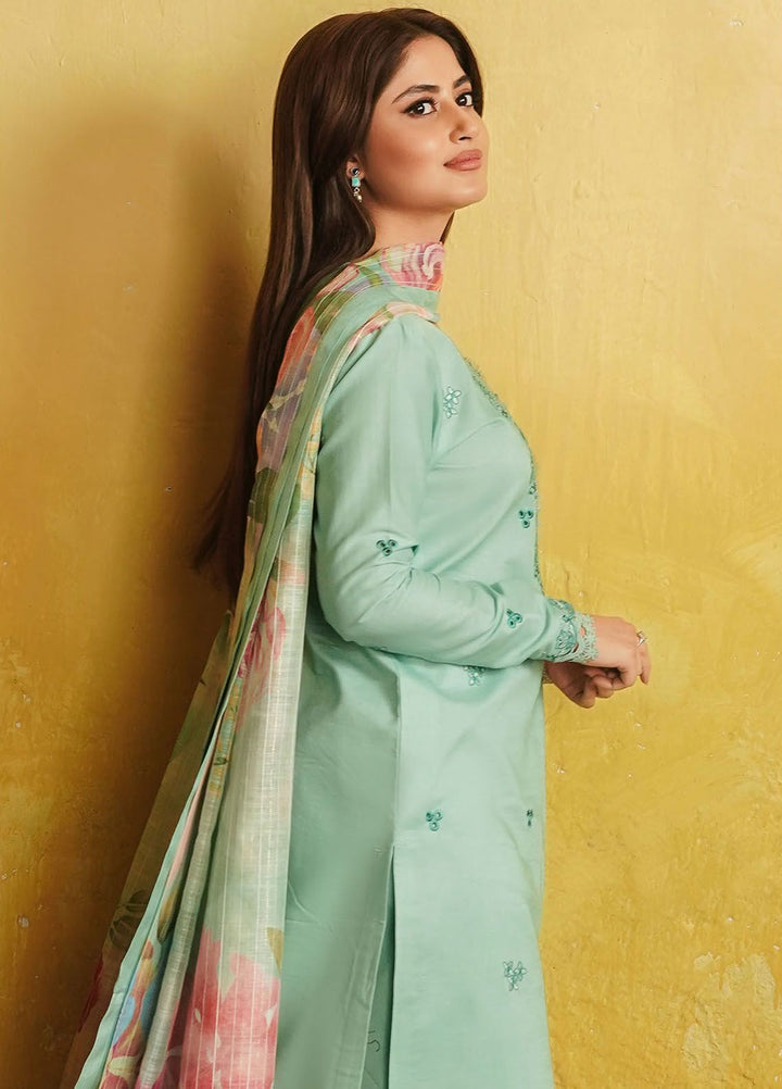 Afsanah by Seran Embroidered Lawn Suits Unstitched 3 Piece SRN24AF D-12 Mushk - Spring Summer Collection