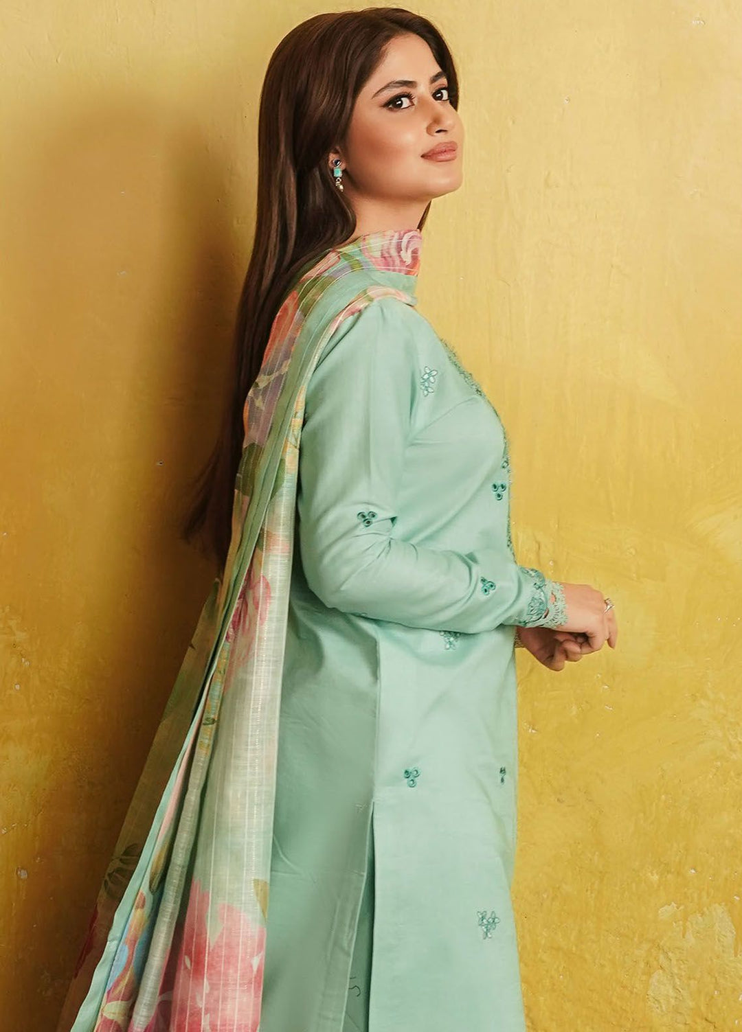 Afsanah by Seran Embroidered Lawn Suits Unstitched 3 Piece SRN24AF D-12 Mushk - Spring Summer Collection