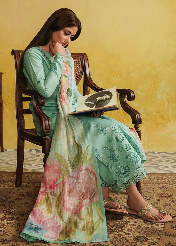 Afsanah by Seran Embroidered Lawn Suits Unstitched 3 Piece SRN24AF D-12 Mushk - Spring Summer Collection