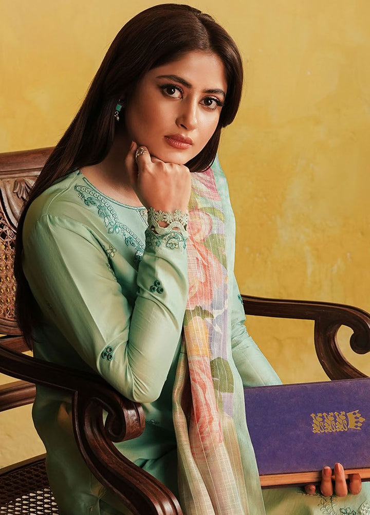 Afsanah by Seran Embroidered Lawn Suits Unstitched 3 Piece SRN24AF D-12 Mushk - Spring Summer Collection